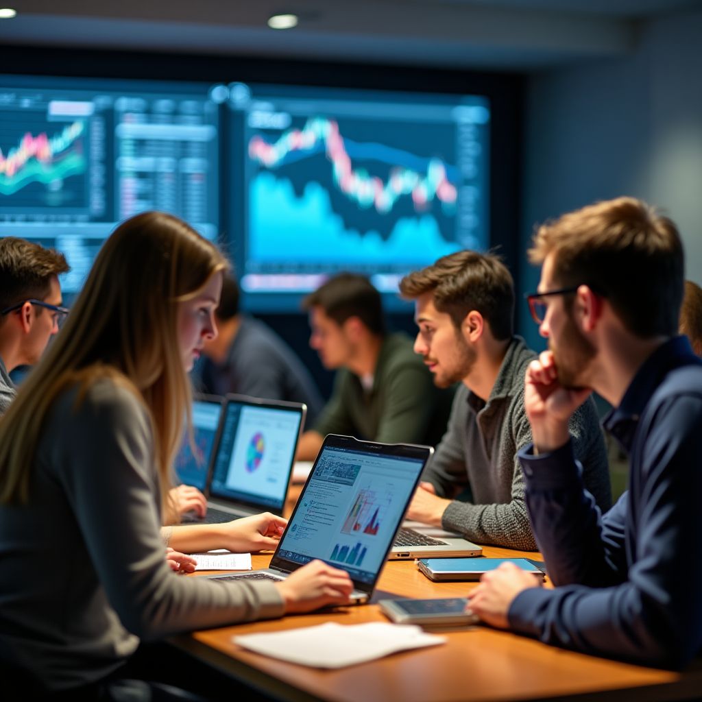 Estudiantes en sesión práctica