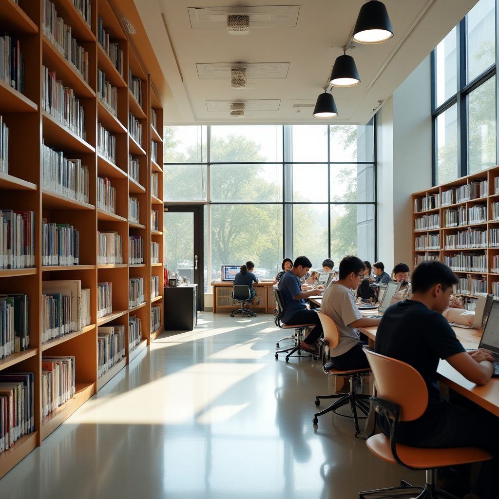 Biblioteca y área de estudio